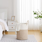 VIPOSCO Large Laundry Hamper, Tall Woven Rope Storage Basket - Image 4