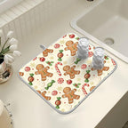 Christmas Gingerbread Cookie Man Sugar Dish Drying Mat - Image 7