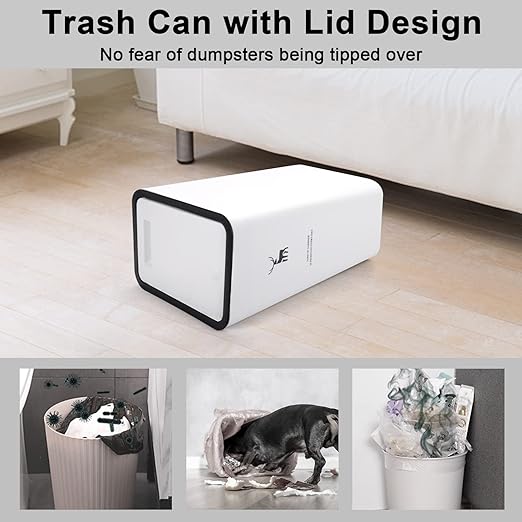 XPIY Trash Can with Lid, 2 Pack 4 Gallons/15 Liters Garbage Can with Press Top - Image 4