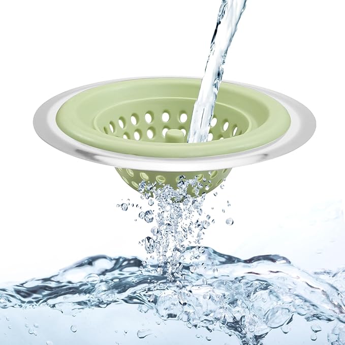 2 PCS Kitchen Stainless Silicone Sink Strainer, 4.5 inch Diameter… - Image 7