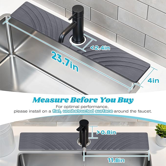 Stone Faucet Mat for Kitchen Sink - Image 2