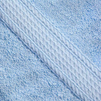 Superior Solid Egyptian Cotton Face Towel Set, Light Blue - Image 3