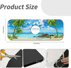 Kitchen Sink Splash Guard，Summer coconut Beach dolphins Faucet Mat Sink - Image 3