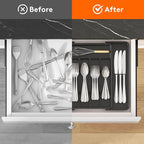 Lifewit Silverware Drawer Organizer, Expandable Utensil Tray - Image 4