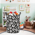 Round Foldable Kids' Football Laundry Hamper Multi Use Laundry Basket Soccer - Image 7