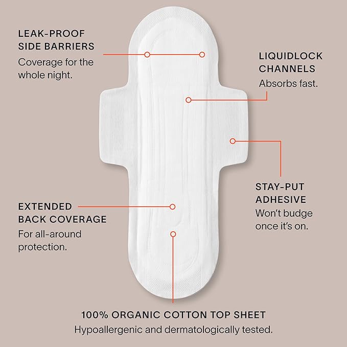 Cora 100% Organic Cotton Topsheet Pads - Image 7