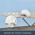 Ironing Board Cover and Pad, Thick Padding, Elastic Edge, Silicone Coated - Image 3