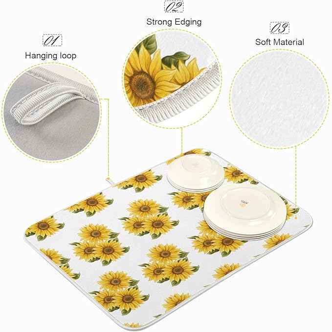 Absorbent Dish Drying Mat for Kitchen Counter - Image 4