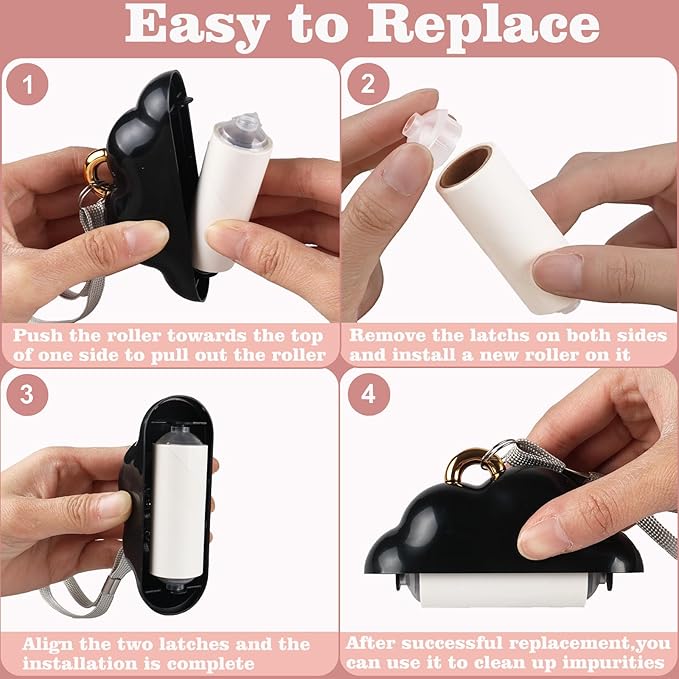 Mini Lint Roller Travel Size, Reusable Pet Hair Remover, Portable Lint Roller - Image 7