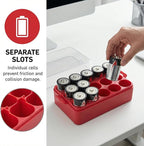 ALCYON Battery Organizer Storage Case, Battery Vault Box Container - Image 2