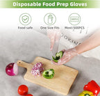 500 Pieces Plastic Disposable Gloves, Disposable Gloves - Image 2