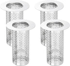 uxcell 4 Pack Shower Drain Strainer, 3.2" x 2.2" 304 Stainless Steel Floor by uxcell