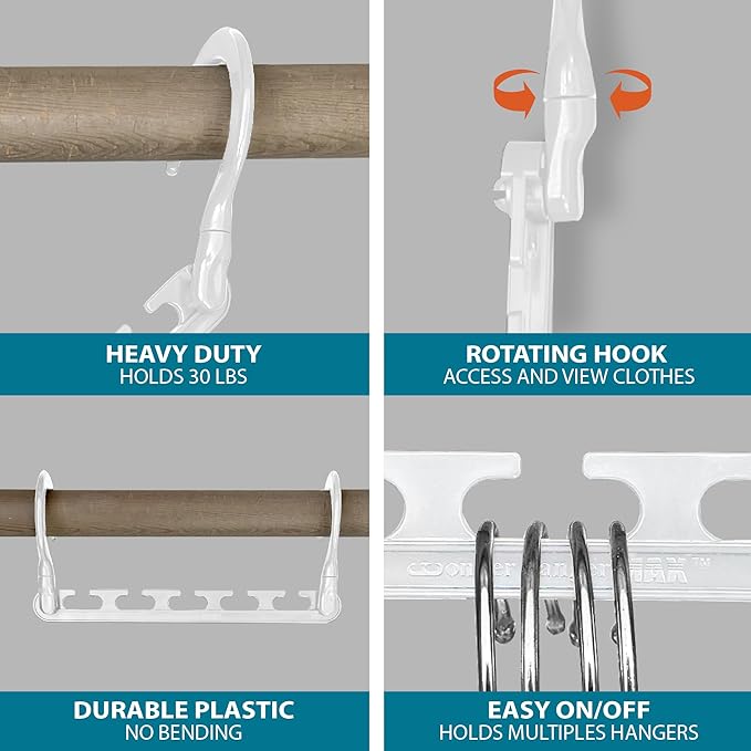 Wonder Hanger Max 20-Pack Space Saving Hangers, Reinforced Hooks Swivels 360° - Image 2