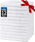 HOMERHYME Hand Towels, 12 Pack 25''*15'' White Microfiber Kitchen Bathroom Hand by HOMERHYME