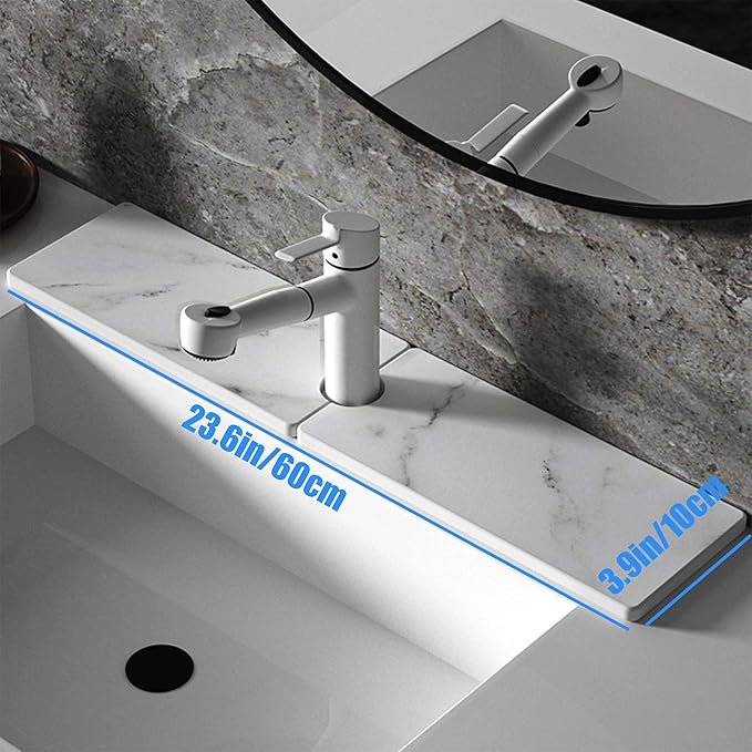 Kitchen Sink Faucet Mat, Diatomaceous Earth Quick Dry Sink Splashback Drying Mat - Image 3