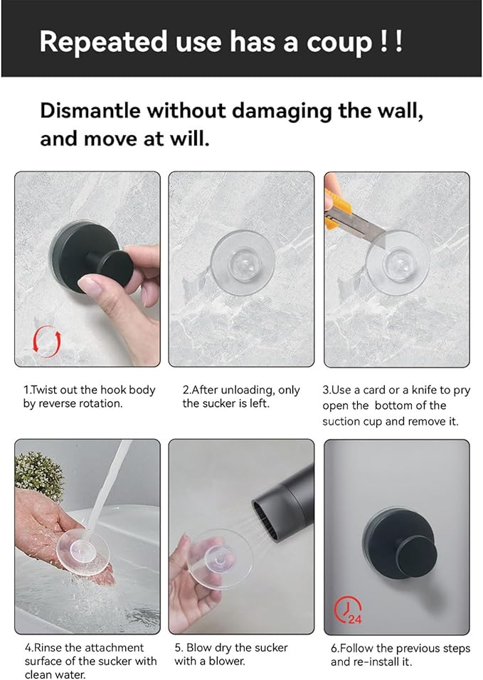 Suction Cup Hooks for Shower, Shower Hooks for Hanging Towels, Bath Balls - Image 9