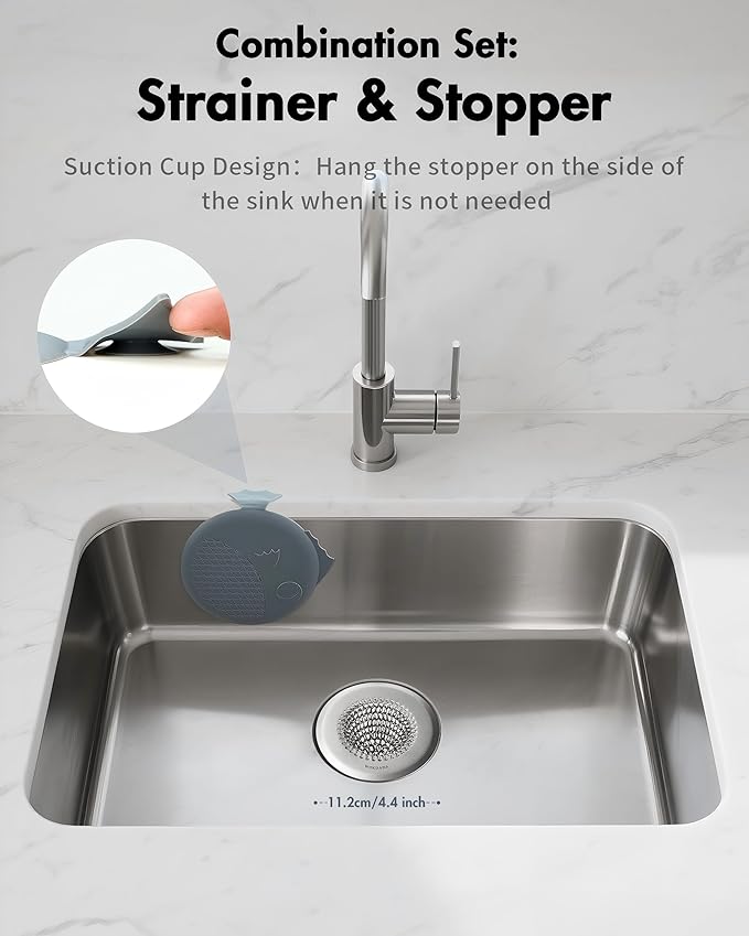Revolutionary Kitchen Sink Drain Strainer & Sink Stopper/Patented Reversible - Image 3