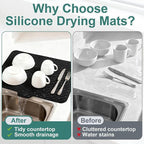 Silicone Dish Drying Mat 23x17 Multiple Usage, Easy clean, Eco-friendly - Image 5