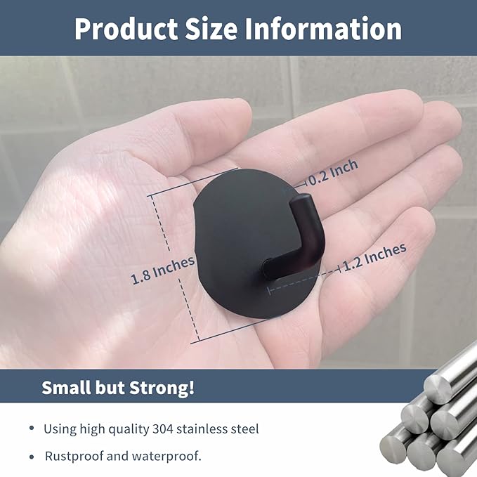 Adhesive Hooks Heavy Duty Waterproof in Shower Hooks - Image 2