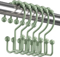 Titanker Shower Curtain Hooks Rings, Rust-Resistant Metal Double Glide Shower by Titanker