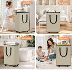Laundry Basket with Wheels, Collapsible Laundry Baskets, Laundry Hamper with - Image 6
