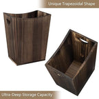 SEHERTIWY Wood Trash Can, Farmhouse Wastebasket Bin - Image 6
