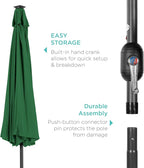 Best Choice Products 10ft Solar Polyester LED Lighted Patio Umbrella w/Tilt Adjustment and UV-Resistant Fabric - Image 6