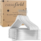 Casafield - 20 White Wooden Suit Hangers - Premium Lotus Wood - Image 6