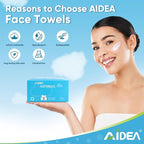 AIDEA XL Face Towels Disposable-200Ct, Clean Facial Cloths, Facial Cleansing - Image 5