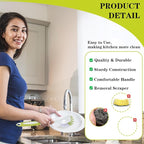 8 Pcs Dish Brush with Handle Kitchen Scrub Brush Pot and Pan Cleaning Brush - Image 3