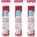 Medline Simply Soft Cotton Rounds, 100% Cotton Absorbent and Textured Cotton by Medline
