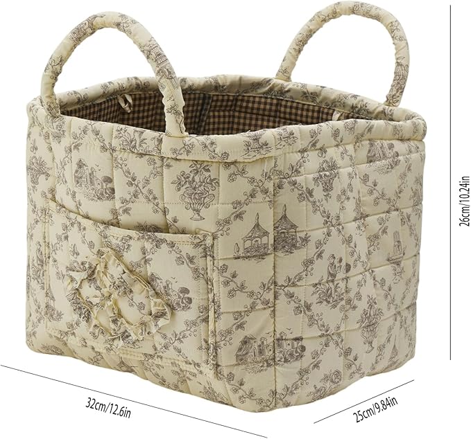 Quilted Fabric Storage Basket - Image 2