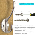 IBosins 10 Pack Dual Coat Hooks Wall Mounted - Image 4
