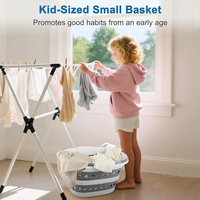 Laundry Basket Collapsible, 16L Small Clothes Hamper Pop-Up Laundry Baskets - Image 5