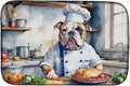 Caroline's Treasures DAC6185DDM American Bulldog The Chef Dish Drying Mat by CarolinesTreasures