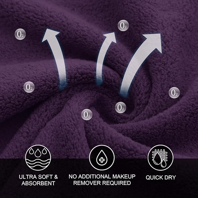 MOONQUEEN Microfiber Facial Cloths Fast Drying Washcloth 12 Pack - Image 7
