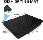 Silicone Dish Drying Mat for Kitchen Counter, Foldable & Heat Resistant Drying - Image 2