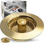 Kitchen Sink Drain Strainer, 3 in 1 Pop Up Kitchen Sink Stopper, by Anlige