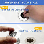 Bathroom Sink Drain Strainers for 1.1"-1.6" Depth Than 1.6" Drain Hole Catcher - Image 4
