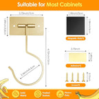 2PCS Self Adhesive Banana Hook Under Cabinet Foldable Banana Hanger Metal Under - Image 8