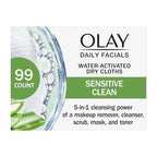 Olay Eye Makeup Remover Wipes, Daily Facials Gentle Face Cleanser by Olay