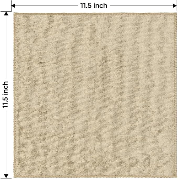 HOMEXCEL Brown Microfiber Cleaning Cloth 20 Pack 11.5 x 11.5 inch Microfiber - Image 7