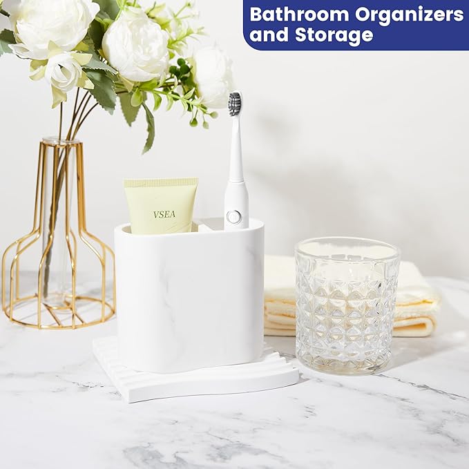 Diatomite Toothbrush Holders for Bathrooms, Electric Tooth Brush and Toothpaste - Image 5