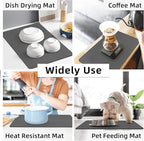LOPNUR Kitchen Dish Drying Mat, Super Absorbent Dish Drying Pad, Diatomite - Image 7
