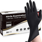 Schneider Black Nitrile Exam Gloves, 5 Mil Disposable Gloves, Latex Free & by Schneider
