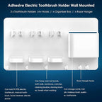simpletome Adhesive Electric Toothbrush Holder Wall Mounted Razor Hanger - Image 3