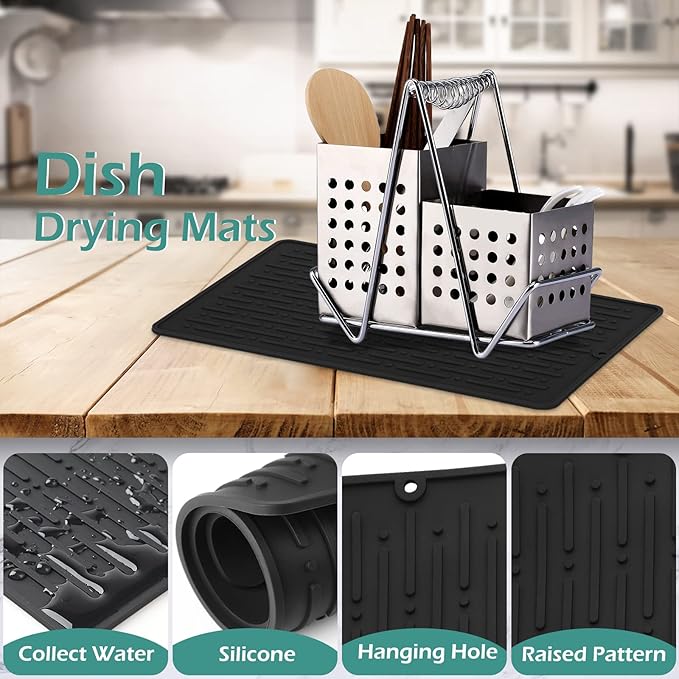 Dish Drying Mats, Heat-resistant Silicone Mat - Image 3