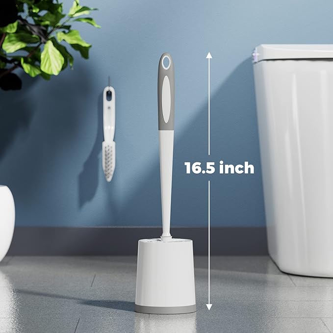 Toilet Brush, 4 Pack Toilet Brush and Holder Set, Toilet Bowl Brush - Image 6