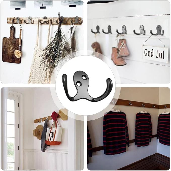 12 PCS Heavy Duty Coat Hooks - Image 3