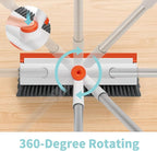 AIR U+ Floor Scrub Brush with Long Handle, 3 in 1 Scrape and Heavy-Duty Stiff - Image 2